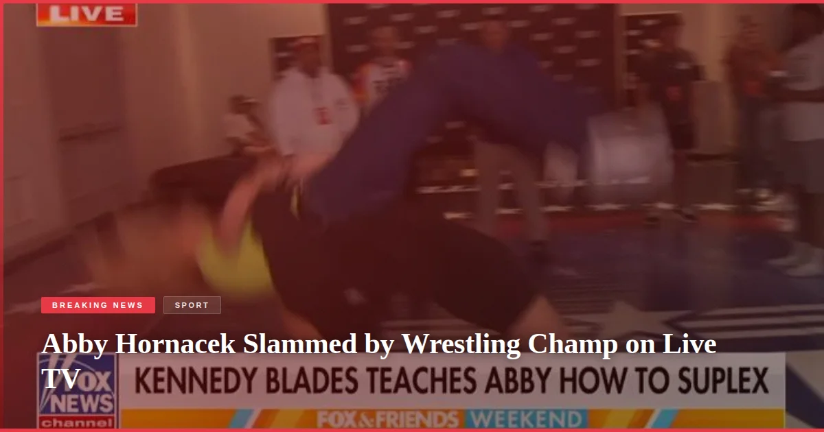 Abby Hornacek Slammed by Wrestling Champ on Live TV
