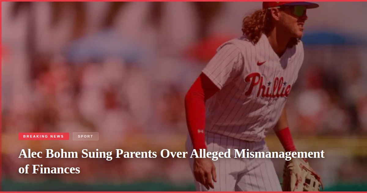 Alec Bohm Suing Parents Over Alleged Mismanagement of Finances