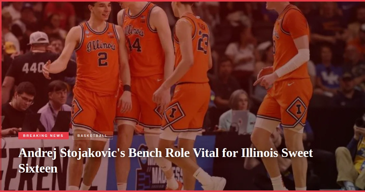 Andrej Stojakovic's Bench Role Vital for Illinois Sweet Sixteen