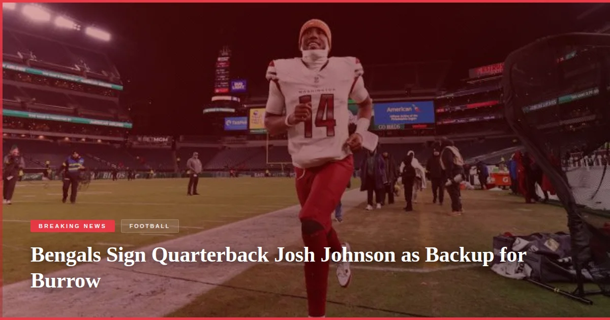 Bengals Sign Quarterback Josh Johnson as Backup for Burrow