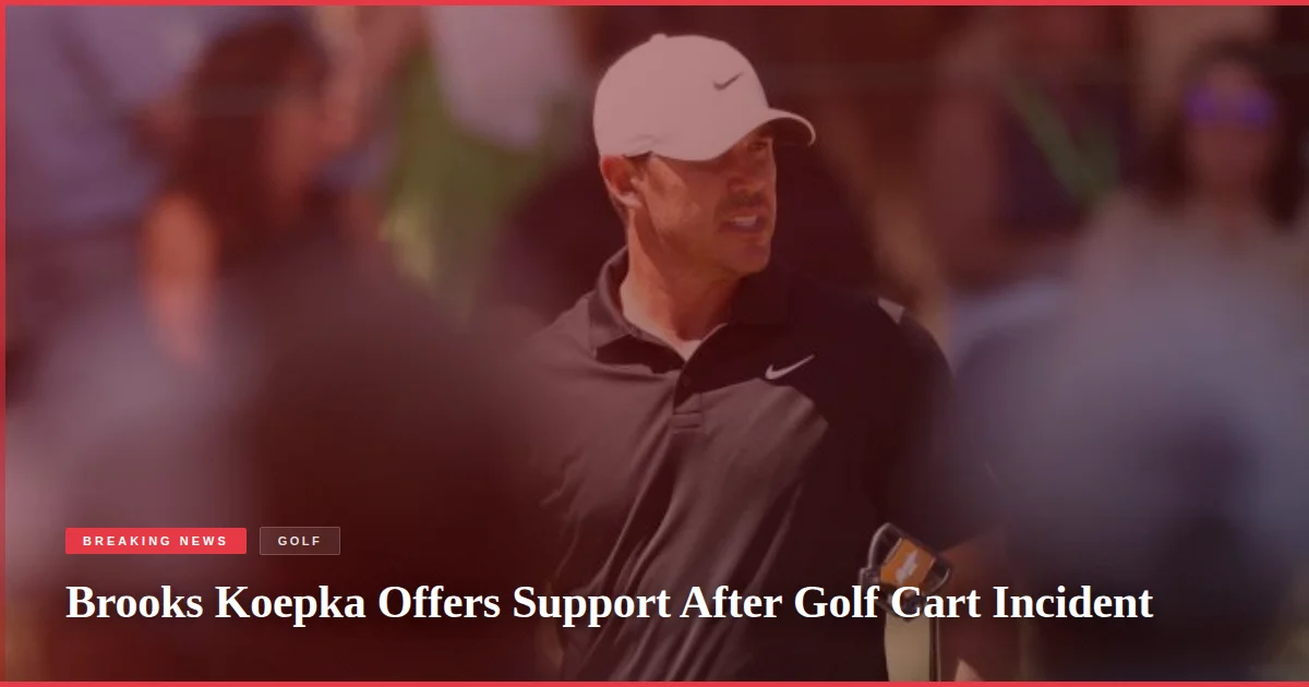 Brooks Koepka Offers Support After Golf Cart Incident