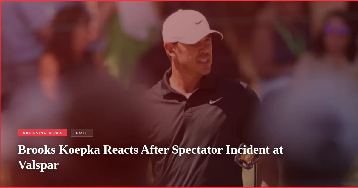 Brooks Koepka Reacts After Spectator Incident at Valspar