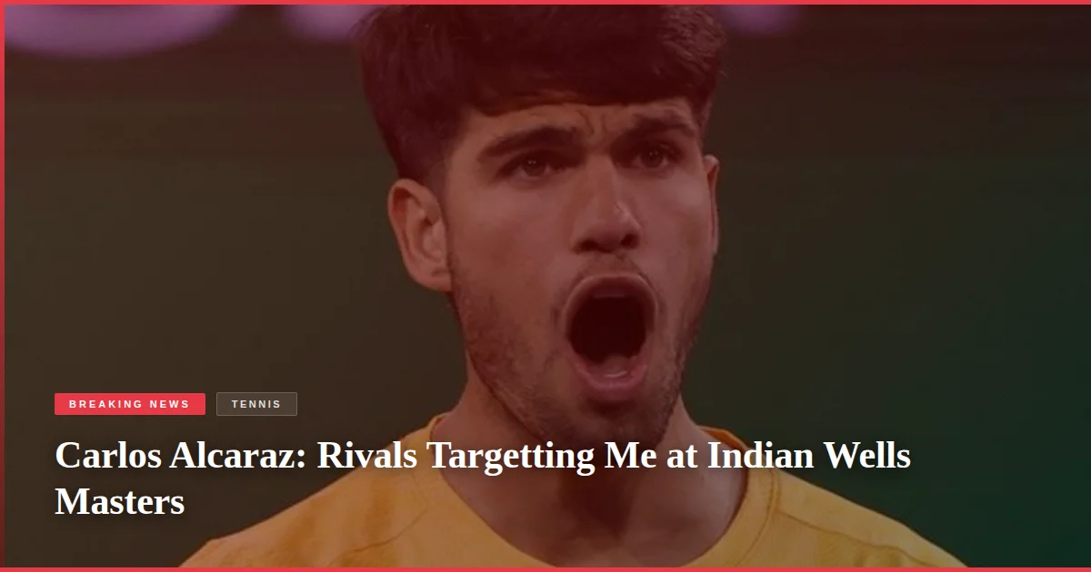 Carlos Alcaraz: Rivals Targetting Me at Indian Wells Masters