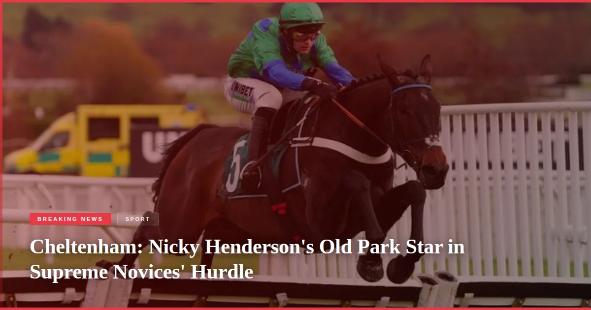 Cheltenham: Nicky Henderson's Old Park Star in Supreme Novices' Hurdle