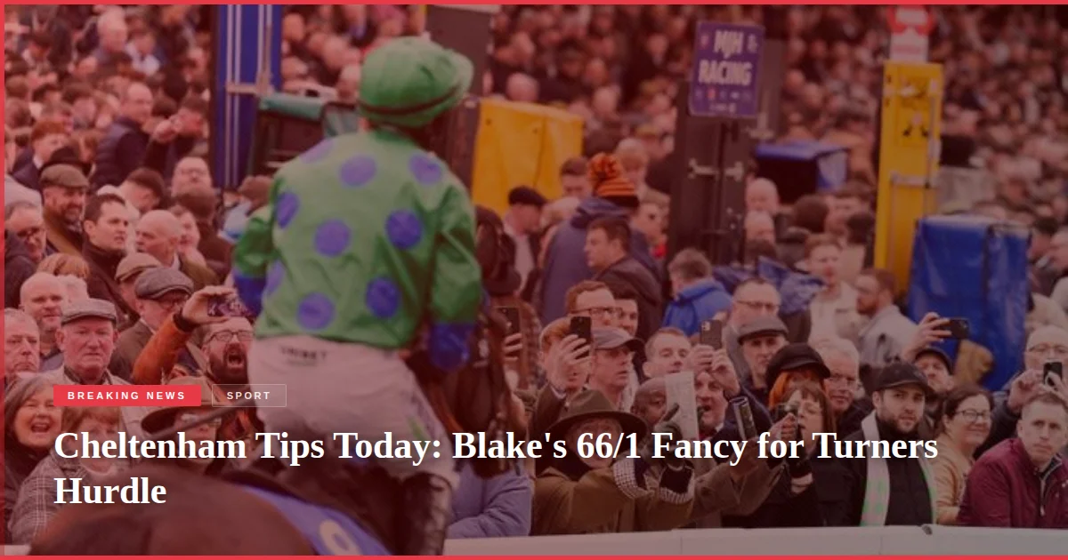 Cheltenham Tips Today: Blake's 66/1 Fancy for Turners Hurdle
