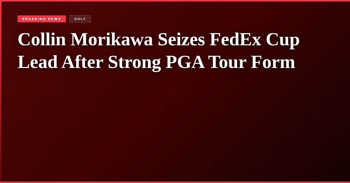 Collin Morikawa Seizes FedEx Cup Lead After Strong PGA Tour Form