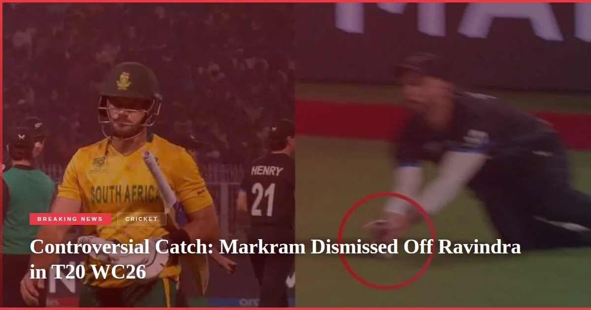 Controversial Catch: Markram Dismissed Off Ravindra in T20 WC26