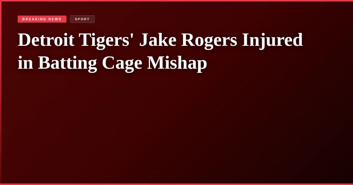 Detroit Tigers' Jake Rogers Injured in Batting Cage Mishap