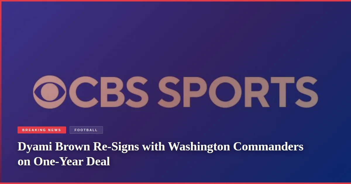 Dyami Brown Re-Signs with Washington Commanders on One-Year Deal