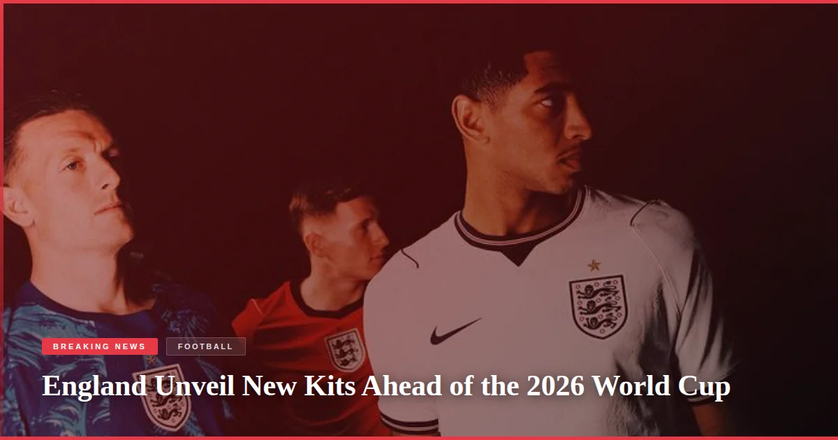 England Unveil New Kits Ahead of the 2026 World Cup