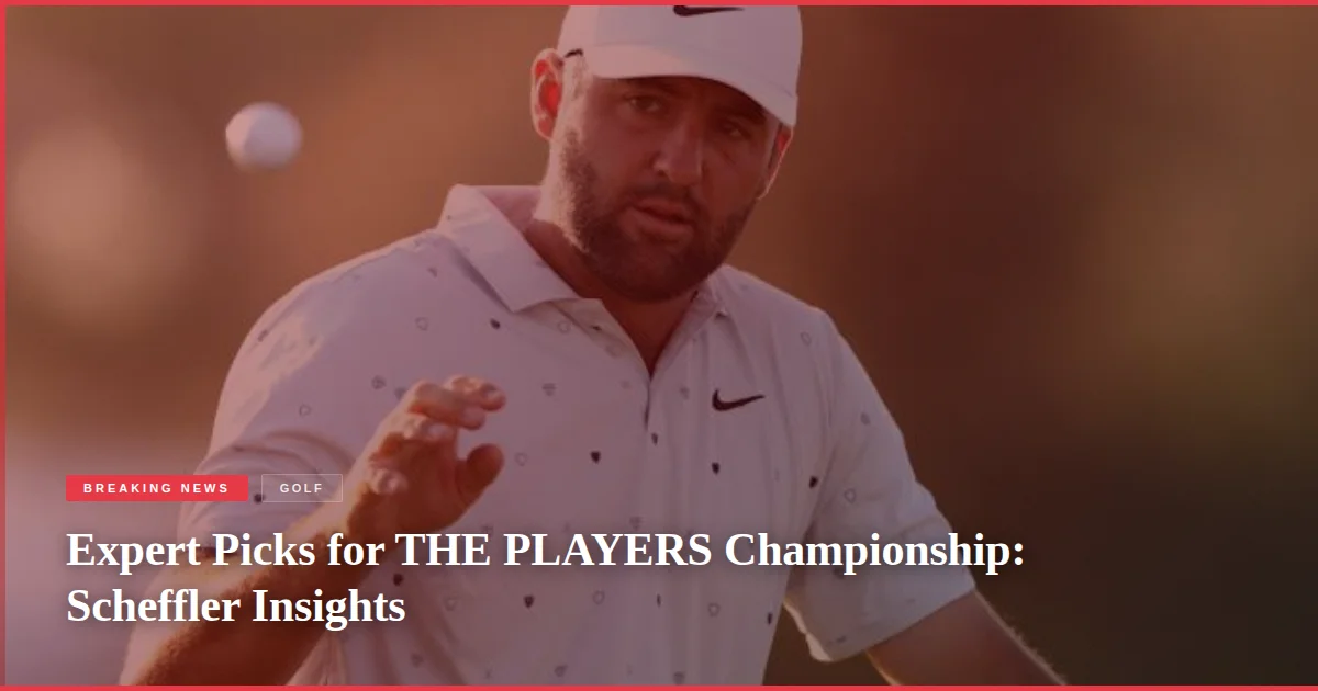 Expert Picks for THE PLAYERS Championship: Scheffler Insights