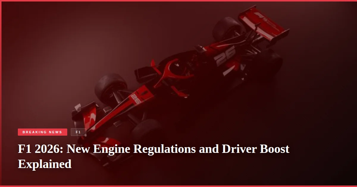 F1 2026: New Engine Regulations and Driver Boost Explained