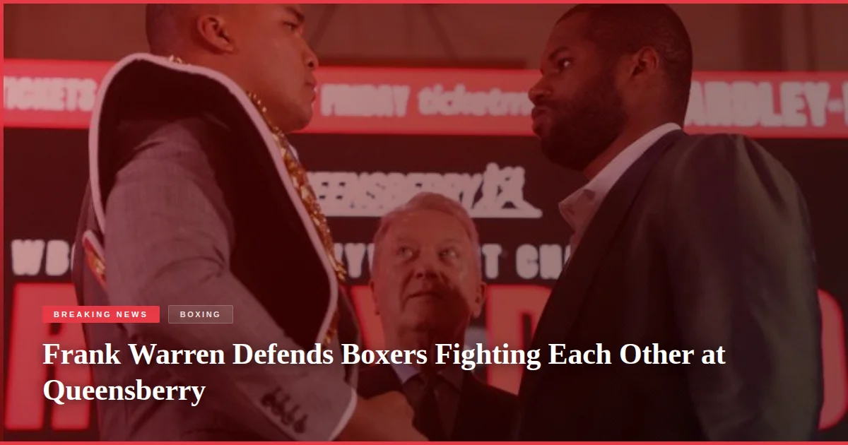 Frank Warren Defends Boxers Fighting Each Other at Queensberry