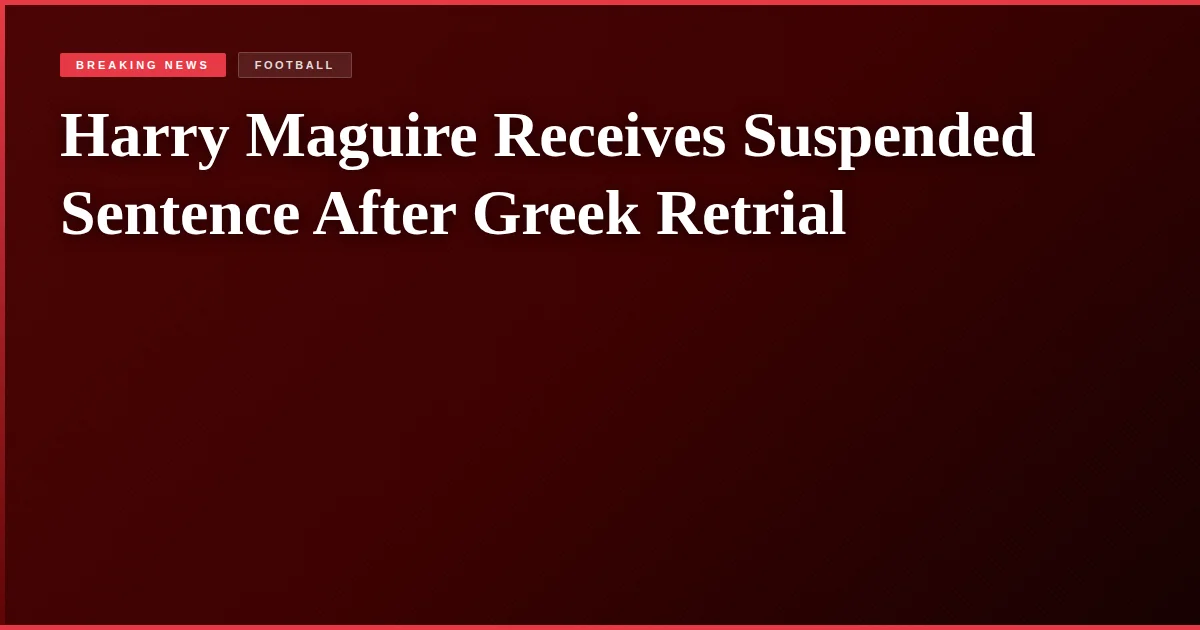 Harry Maguire Receives Suspended Sentence After Greek Retrial