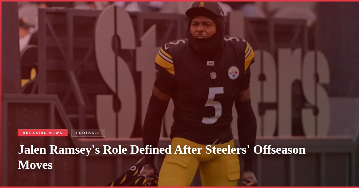 Jalen Ramsey's Role Defined After Steelers' Offseason Moves