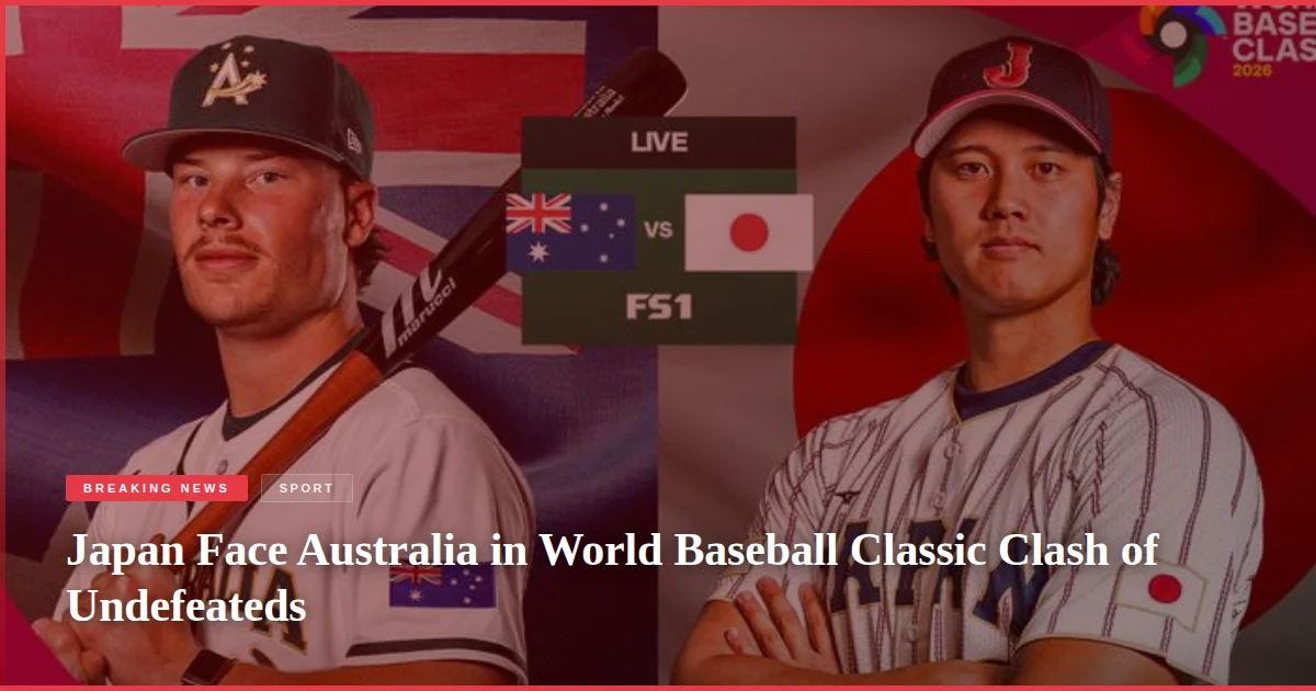 Japan Face Australia in World Baseball Classic Clash of Undefeateds