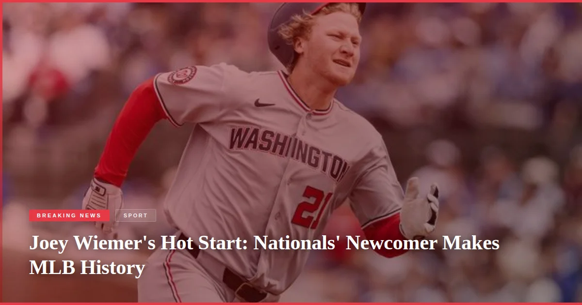 Joey Wiemer's Hot Start: Nationals' Newcomer Makes MLB History