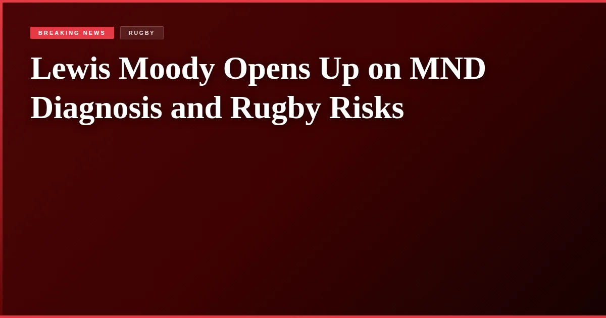 Lewis Moody Opens Up on MND Diagnosis and Rugby Risks