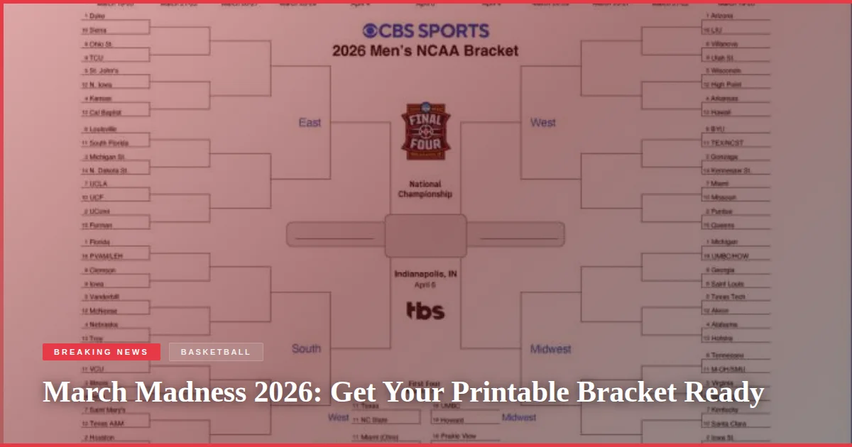 March Madness 2026: Get Your Printable Bracket Ready