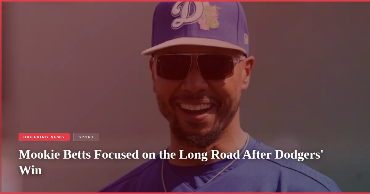 Mookie Betts Focused on the Long Road After Dodgers' Win