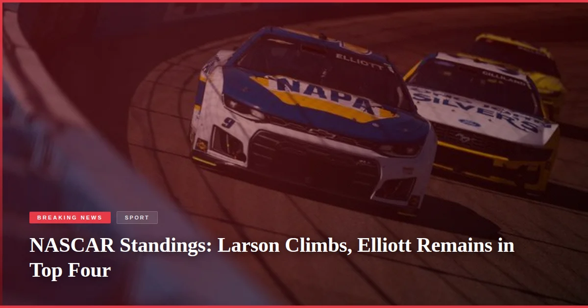 NASCAR Standings: Larson Climbs, Elliott Remains in Top Four