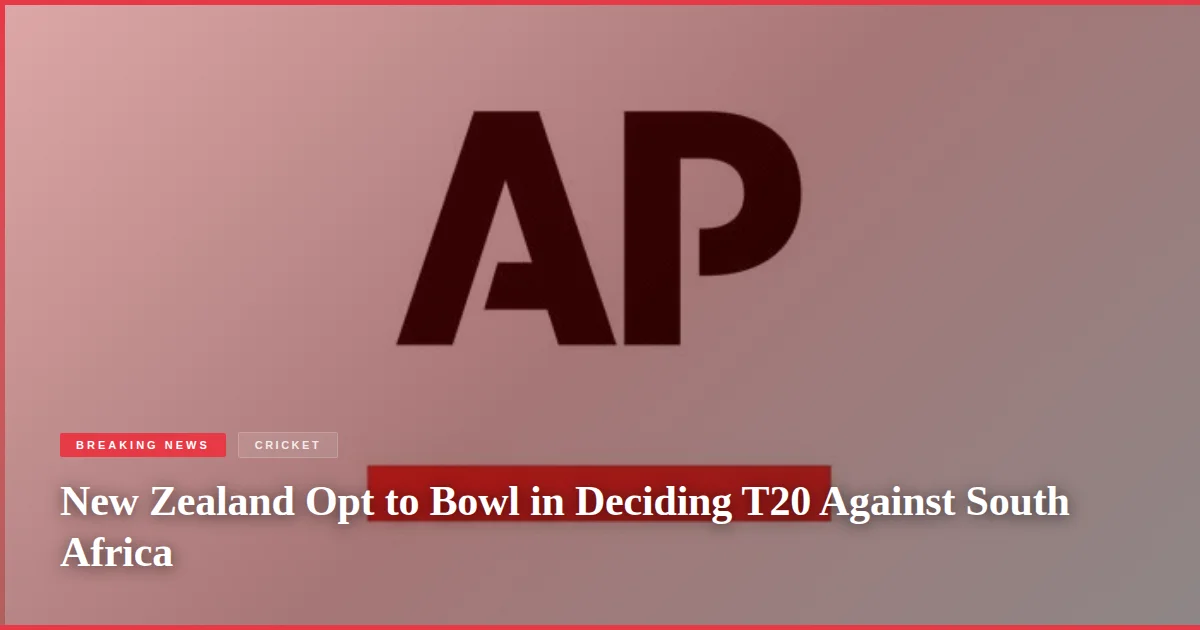 New Zealand Opt to Bowl in Deciding T20 Against South Africa