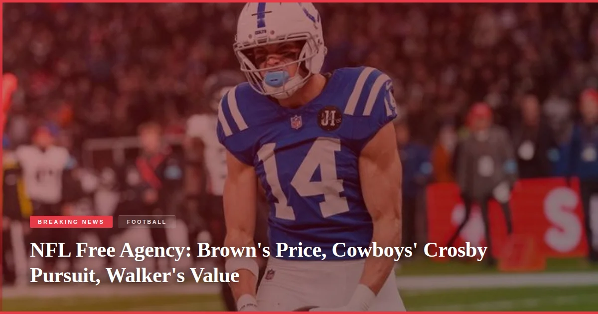 NFL Free Agency: Brown's Price, Cowboys' Crosby Pursuit, Walker's Value