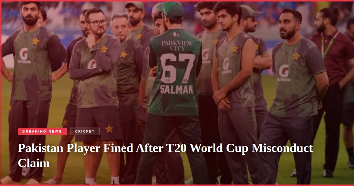 Pakistan Player Fined After T20 World Cup Misconduct Claim