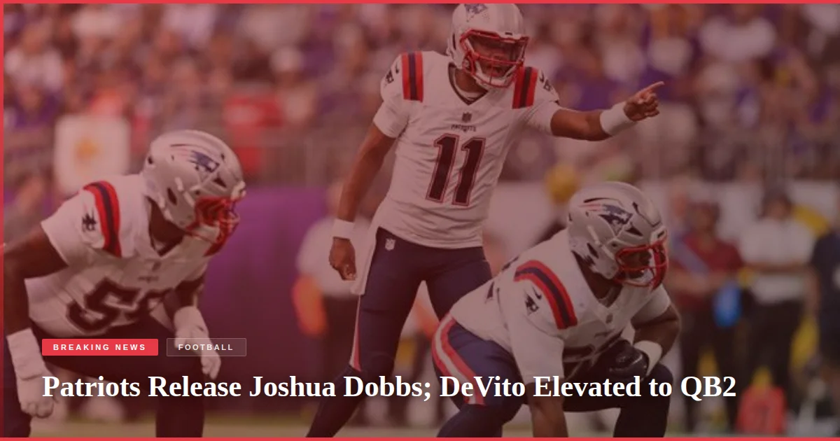 Patriots Release Joshua Dobbs; DeVito Elevated to QB2