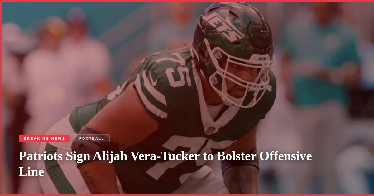 Patriots Sign Alijah Vera-Tucker to Bolster Offensive Line