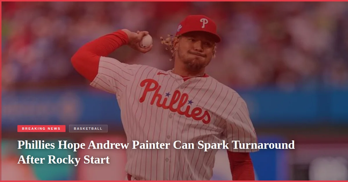 Phillies Hope Andrew Painter Can Spark Turnaround After Rocky Start