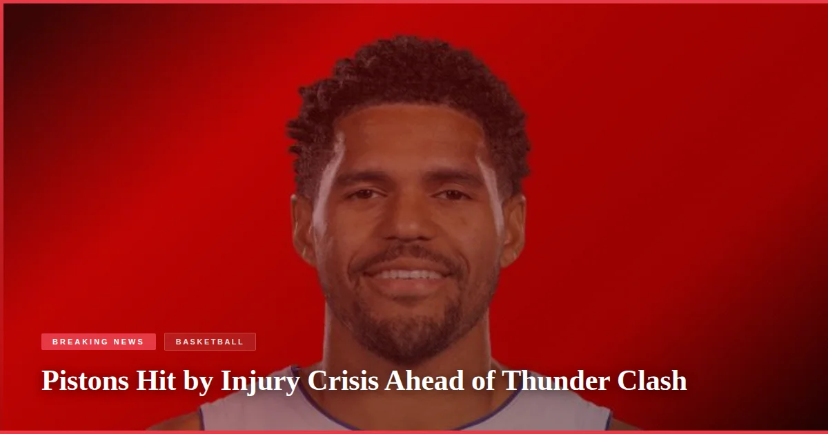 Pistons Hit by Injury Crisis Ahead of Thunder Clash