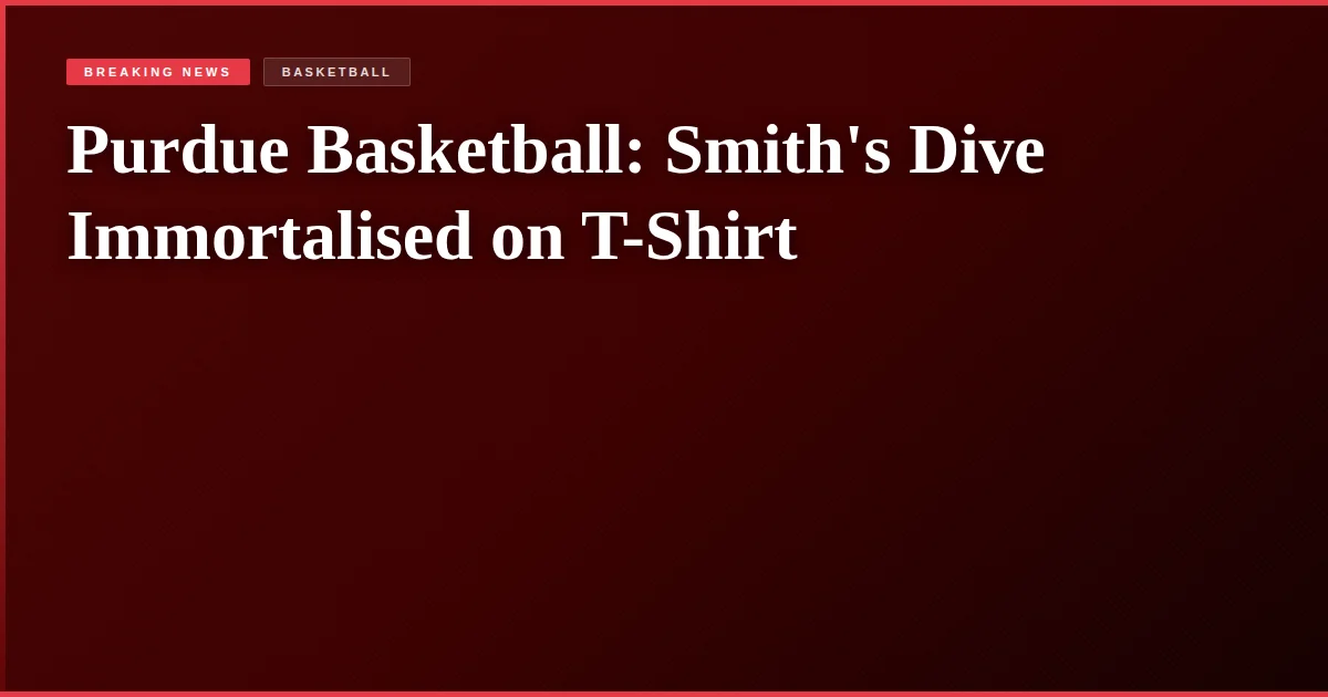 Purdue Basketball: Smith's Dive Immortalised on T-Shirt