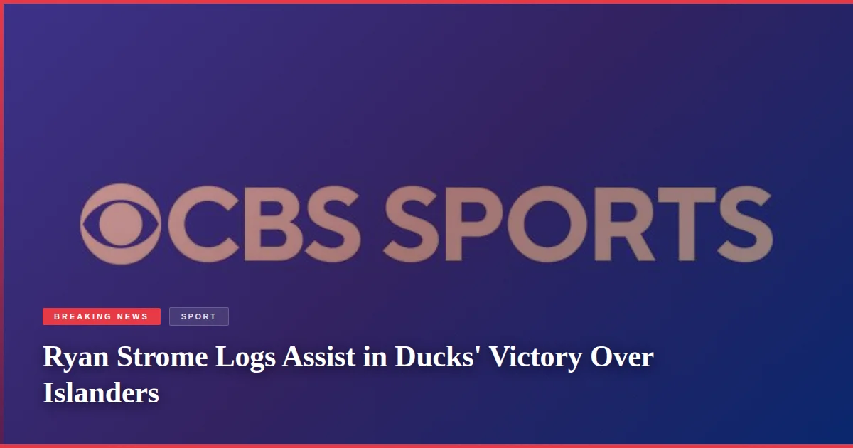 Ryan Strome Logs Assist in Ducks' Victory Over Islanders