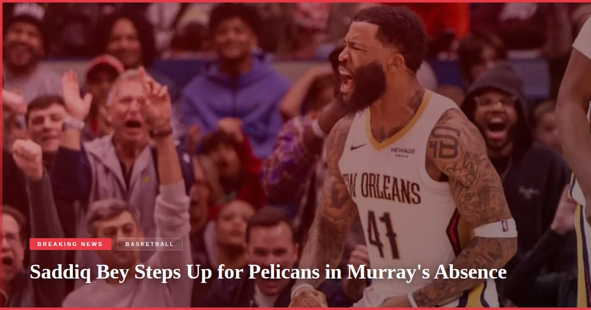 Saddiq Bey Steps Up for Pelicans in Murray's Absence