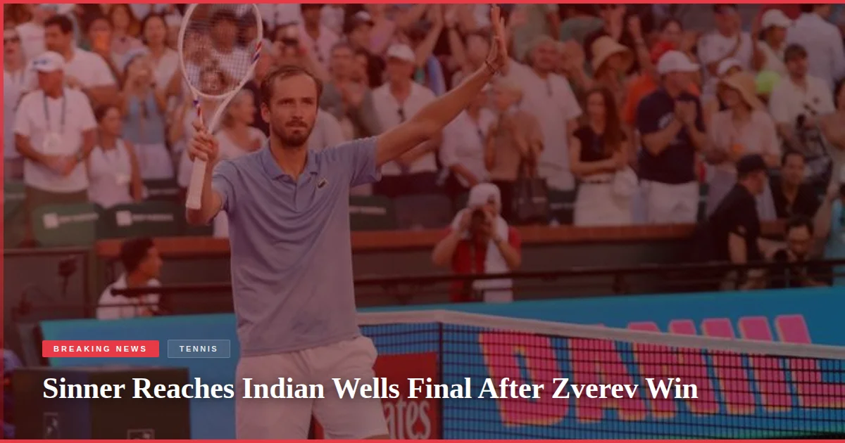 Sinner Reaches Indian Wells Final After Zverev Win