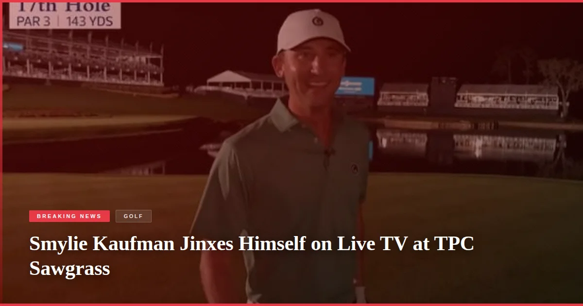 Smylie Kaufman Jinxes Himself on Live TV at TPC Sawgrass