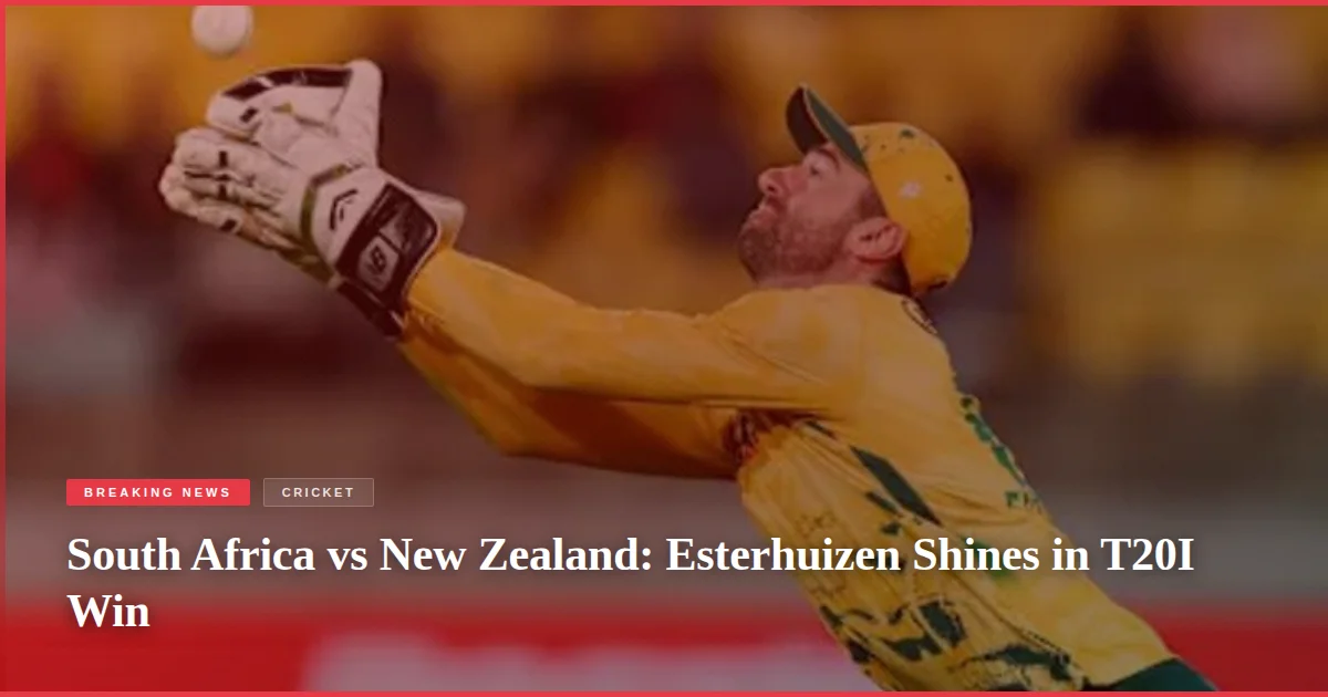 South Africa vs New Zealand: Esterhuizen Shines in T20I Win