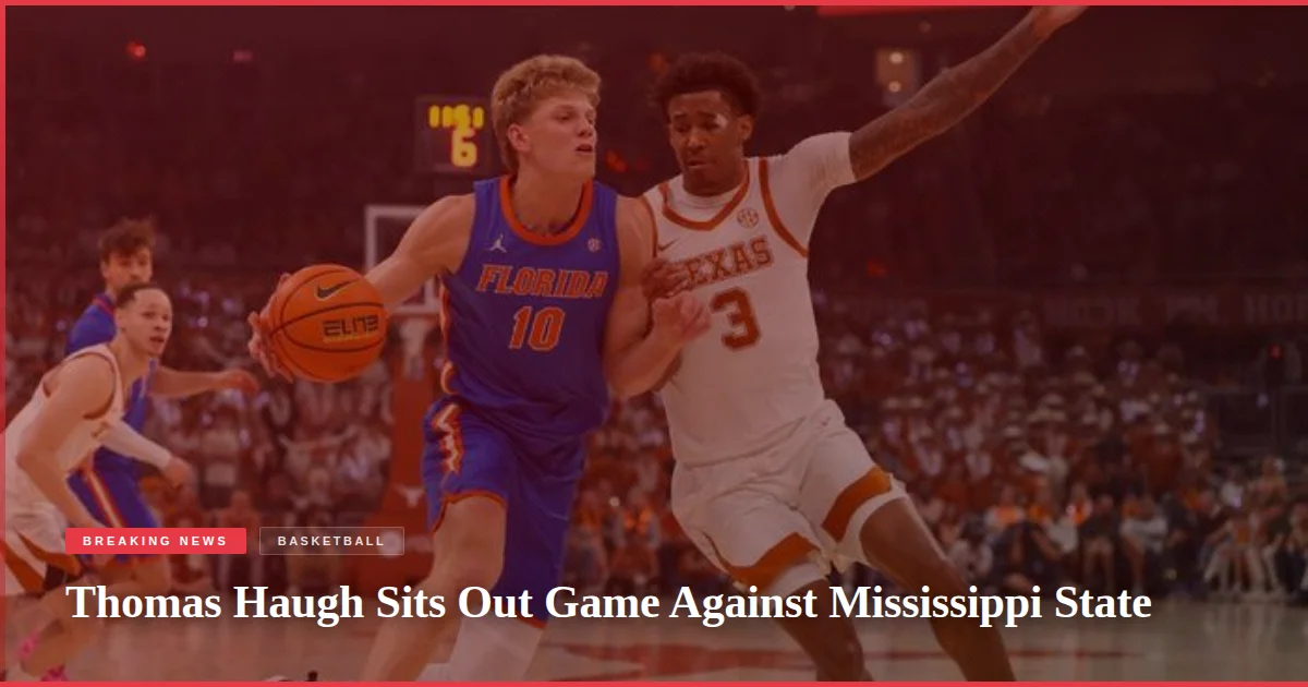Thomas Haugh Sits Out Game Against Mississippi State