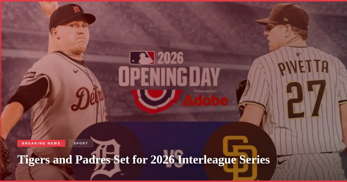 Tigers and Padres Set for 2026 Interleague Series