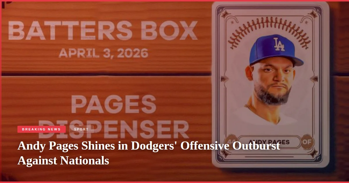Andy Pages Shines in Dodgers' Offensive Outburst Against Nationals