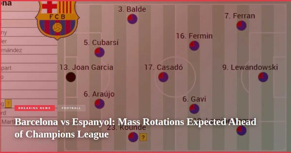 Barcelona vs Espanyol: Mass Rotations Expected Ahead of Champions League