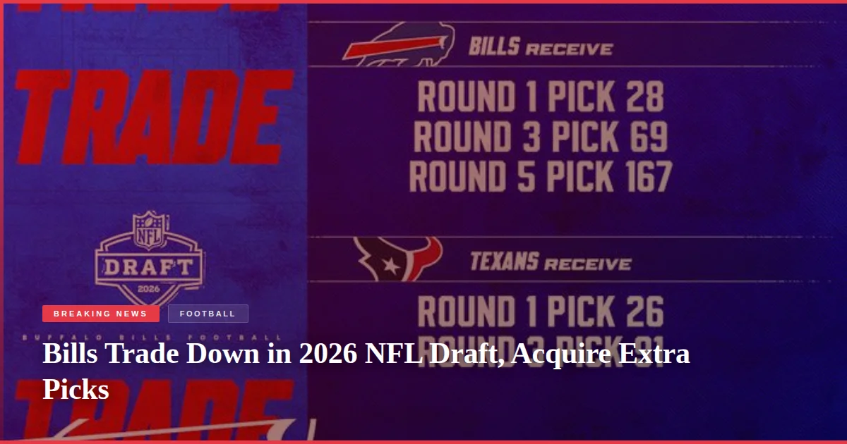 Bills Trade Down in 2026 NFL Draft, Acquire Extra Picks