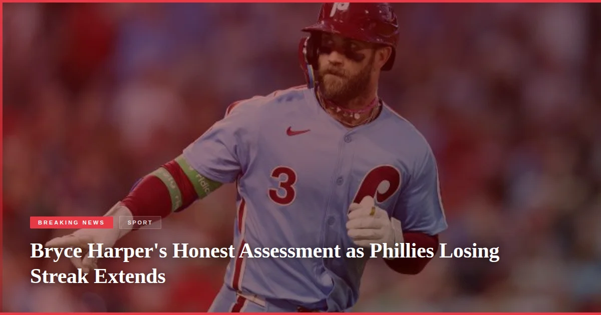 Bryce Harper's Honest Assessment as Phillies Losing Streak Extends