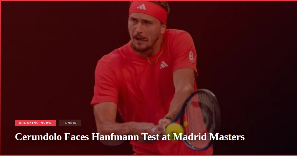 Cerundolo Faces Hanfmann Test at Madrid Masters