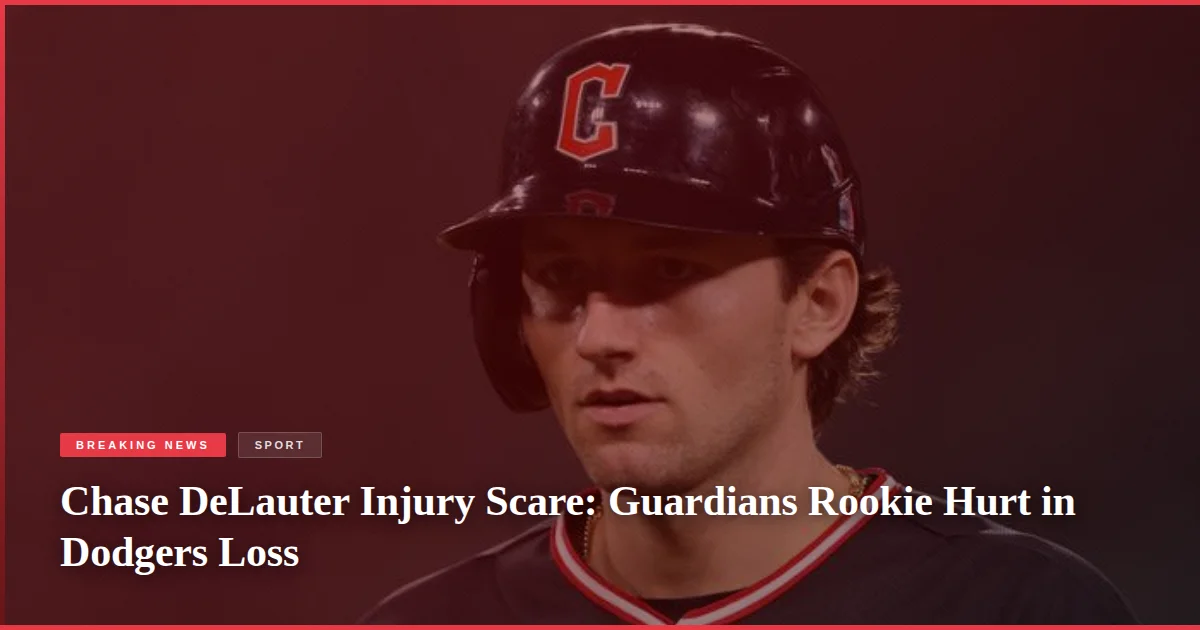 Chase DeLauter Injury Scare: Guardians Rookie Hurt in Dodgers Loss
