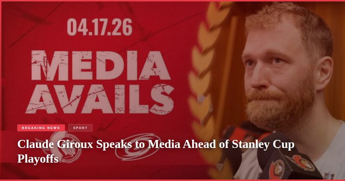 Claude Giroux Speaks to Media Ahead of Stanley Cup Playoffs