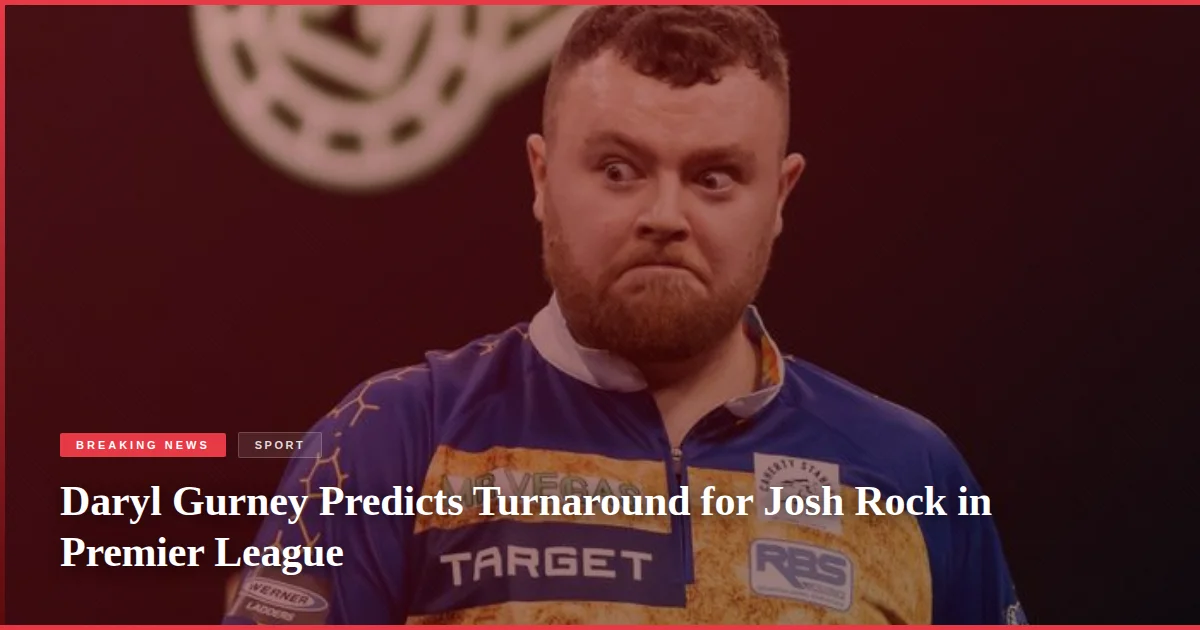 Daryl Gurney Predicts Turnaround for Josh Rock in Premier League