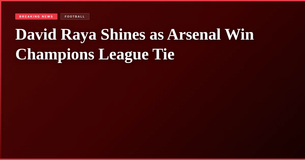 David Raya Shines as Arsenal Win Champions League Tie
