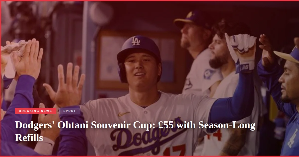 Dodgers' Ohtani Souvenir Cup: £55 with Season-Long Refills
